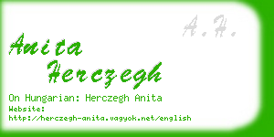 anita herczegh business card